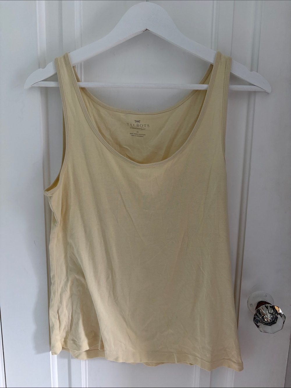 Talbots • Pima Cotton Light Yellow Tank Top (Size M)
